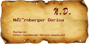 Nürnberger Dorina névjegykártya