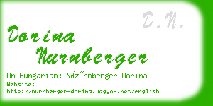dorina nurnberger business card